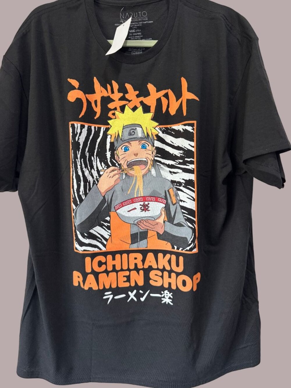 Naruto Shippuden Ichiraku Ramen Shop Black T-Shirt XL Graphic Tee Anime Merch